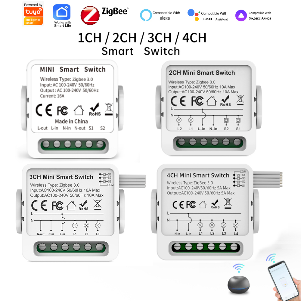 Tuya Zigbee 3.0 Smart Switch 1 - огляд і ціна Smart Relay Tuya