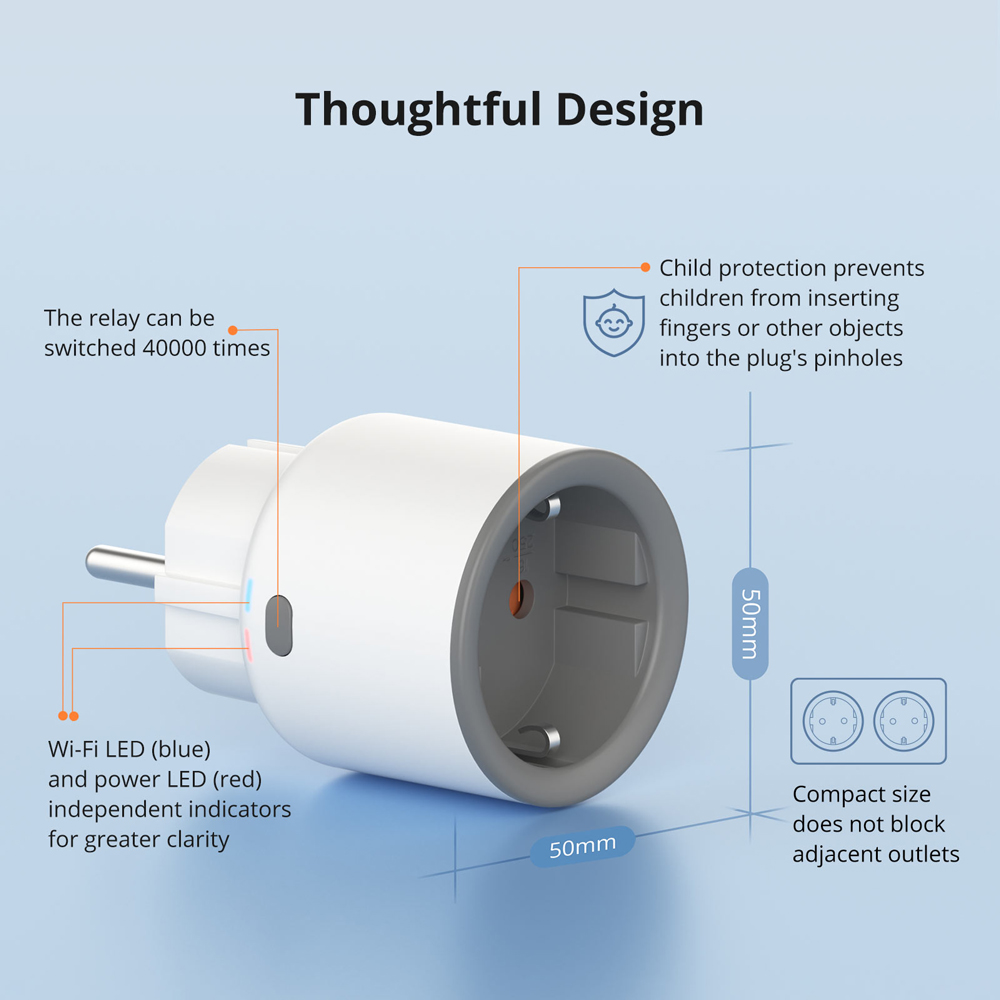 SONOFF S60 EU 16A IPlug Wi-Fi  - огляд і ціна Sonoff